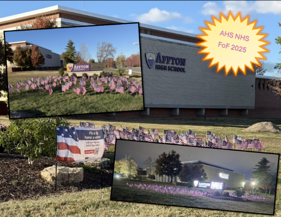 AfftonHS's tweet photo. Post 21 of 26 - During Veterans’ Day Week, the NHS hosted a Field of Flags. The DAV empowers our community to set up fields of American flags, all to honor local veterans and raise funds to support ill and injured heroes. Each flag in the Field of Flags honors a different hero. https://t.co/oNssBRrD0o