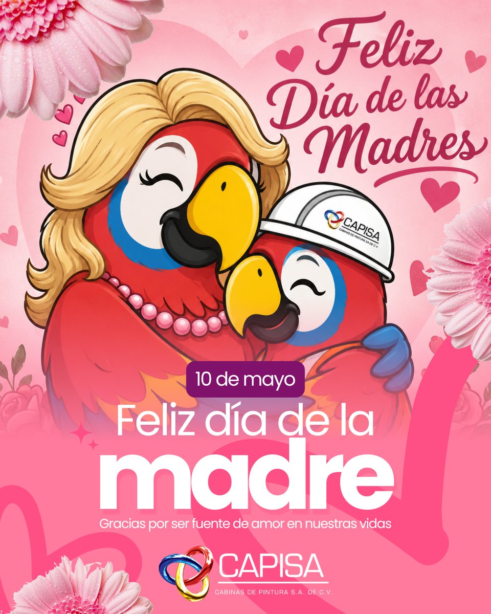 Capisaweb's tweet photo. ¡Feliz Día de las Madres! 🌸 Hoy celebramos a quienes son nuestra mayor fuente de amor y fortaleza. Gracias por inspirarnos a dar siempre lo mejor de nosotros. ✨ 
#DíaDeLasMadres #CAPISA #AmorDeMamá https://t.co/XTlMx77VsZ