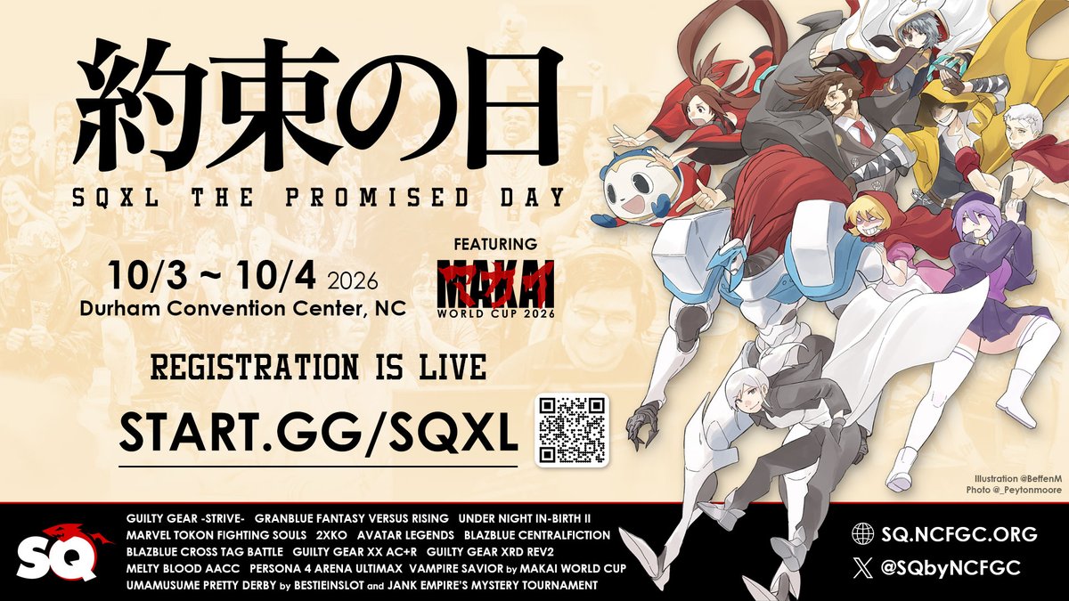 SQXL 2026: 10/3~10/4 tweet media