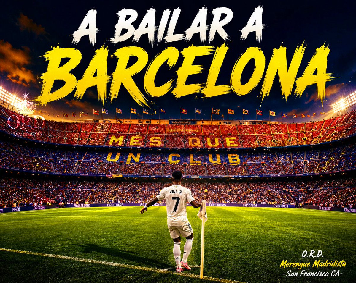 No bailarás solo <a href="/vinijr/">Vini Jr.</a> todo el Madridismo mas de 600M vamos contigo.
#elclasico #halamadridynadamás
