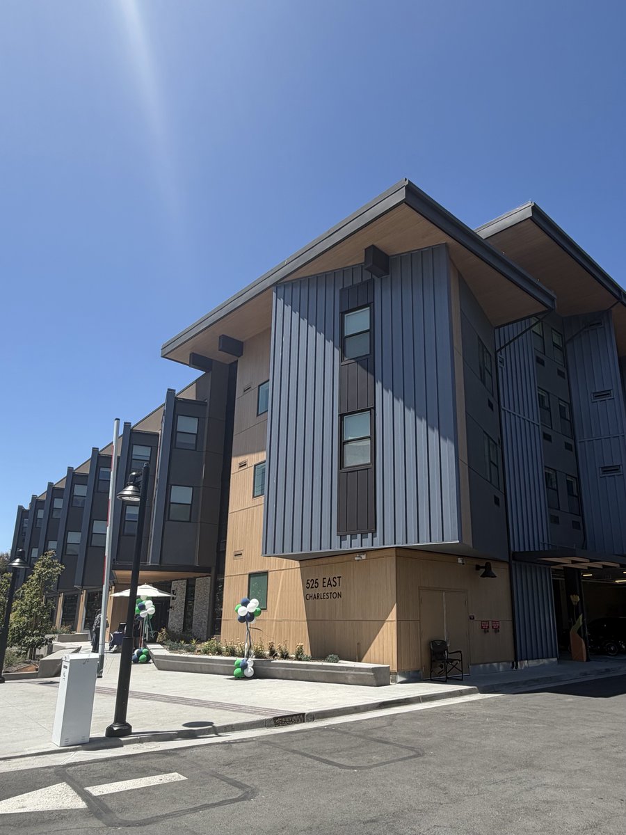 DSTNHome's tweet photo. Welcoming residents home is our favorite way to celebrate #AffordableHousingMonth, and today, we’re celebrating the grand opening of Mitchell Park Place - 50 affordable homes in #PaloAlto! 🏘️✨
Congratulations to @edenhousing @sccgov @cityofpaloalto @scchousing @abilitypath! https://t.co/8mHf0Bq3Qr