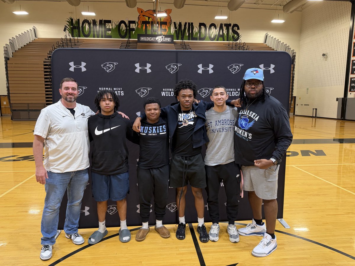 NCWHS_Football's tweet photo. Congratulations to these Wildcat Football Players on their Commitment to playing College Football:

Ryan Carmona - St Ambrose
Knasir Heard - Lakeland
DJ Morgan - Dubuque
Ty Page - Iowa Central

Proud of you guys! https://t.co/LXUQjTwQAl