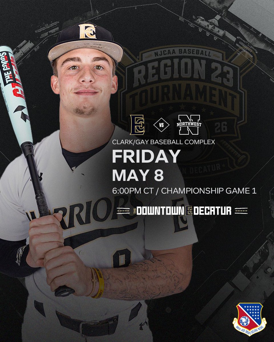 ECCCAthletics's tweet photo. LEAVE NO DOUBT 😤 

🆚 Northwest MS CC
🏟 Clark/Gay Baseball Complex
📍 Decatur, MS
🕕 6:00 PM CST
📺 https://t.co/95QeplZjSj

#DowntownDecatur | @ECCCBaseball https://t.co/bIYEFcl7VU