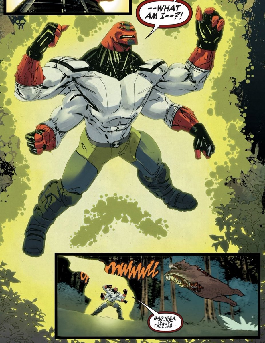 ComicGirlAshley's tweet photo. "Bad idea, Freddy Fazbear." - Ben 10

What a time to be alive. https://t.co/vmbAvR9Ngi