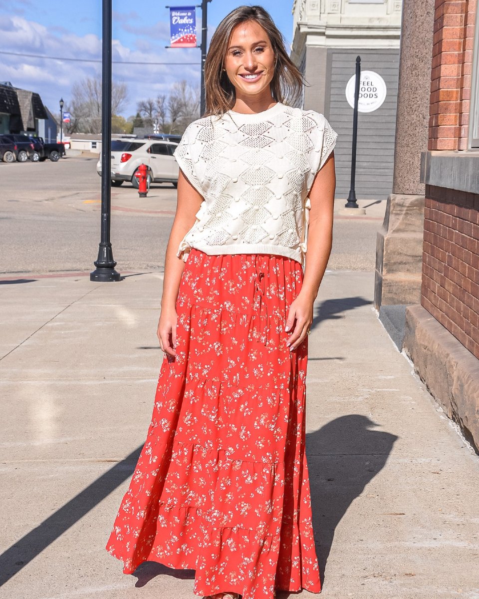 jqclothingco's tweet photo. Romantic, flowy, and effortlessly feminine, the Red Floral Tiered Maxi Skirt is a statement piece made for sunny days and special occasions. ♥️♥️♥️ #skirts  #jqclothingco #spring2026  #springcollection 
https://t.co/8mmAdGXiwB https://t.co/XeaKmKBNBy