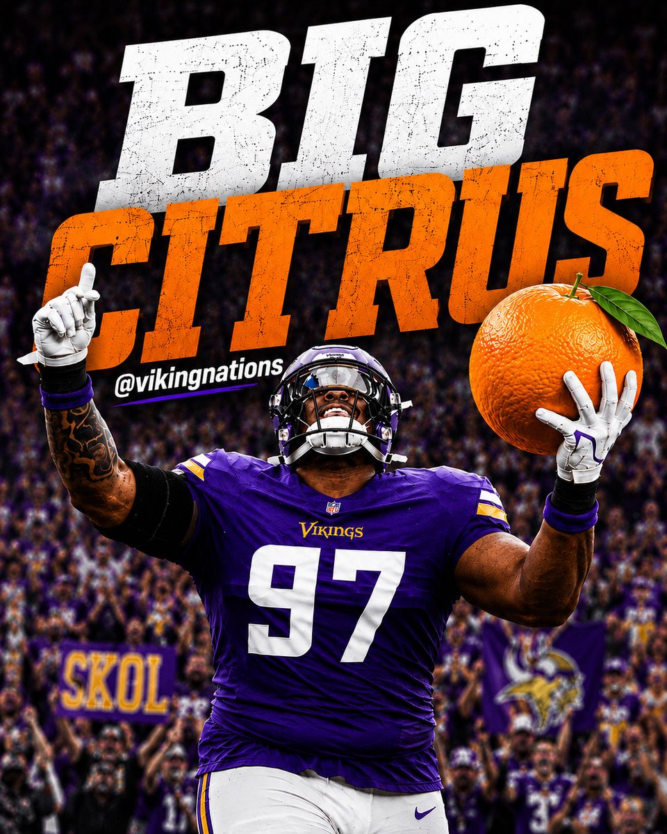 VikingNations's tweet photo. 97 about to become a PROBLEM for the NFC… 👀🍊 #SKOL https://t.co/3kMwl73Hg5