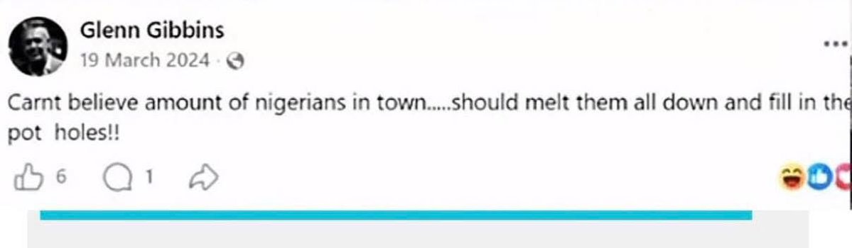 heres a example of <a href="/reformparty_uk/">Reform UK</a> councillor elected in sunderland
but no not a racist party at all.
when will he be suspended <a href="/Nigel_Farage/">Nigel Farage MP</a> or do you let comments like this slide.