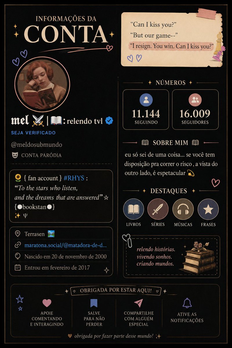 𝖒𝖊𝖑 ⚔️ | 📖 : relendo tvl tweet media