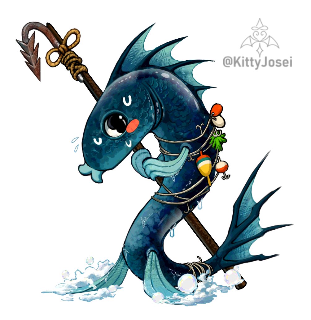 KittyJosei's tweet photo. 2/100 

Beach area enemy concept - Baitlurker 🐟🌊

[A skittish lance wielder that hides behind its long reach and slippery movements. When startled, it rushes forward in messy panic attacks, stumbling across the shore.]

#conceptart #gameart #worldbuilding https://t.co/l7mbfGFSz6