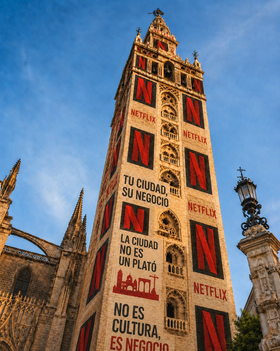 Sevilla no es un plató.

Cerrar media ciudad para vender una serie no es cultura: es negocio.

#SevillaHoy