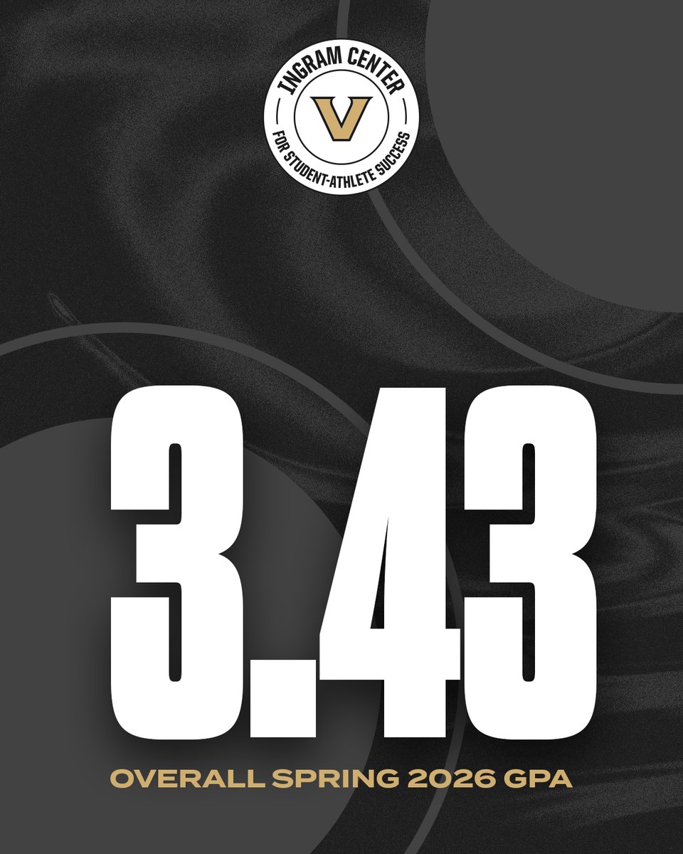 VandySuccess's tweet photo. The standard stays high 📈⚓️

From record-setting athletic performances to academic excellence, Vanderbilt student-athletes delivered another strong semester in the classroom this spring. 

#AnchorDown https://t.co/qQtux02vOy