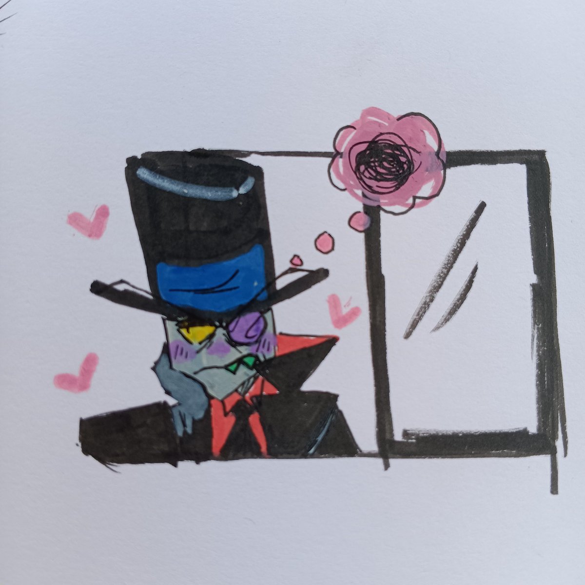 sharkk__fin's tweet photo. Testing out some new paint pens
#villainous #blackhat #salveblackhat #fanart https://t.co/MAdmypXlU7