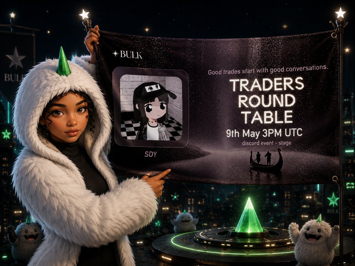 Excited for something new on <a href="/bulktrade/">BULK</a>

  We’re kicking off Traders Round Table, a fresh series where real traders from the community go live to break down the market in real time.  How they read price action, when they enter, when they stay out… all the raw thinking behind the
