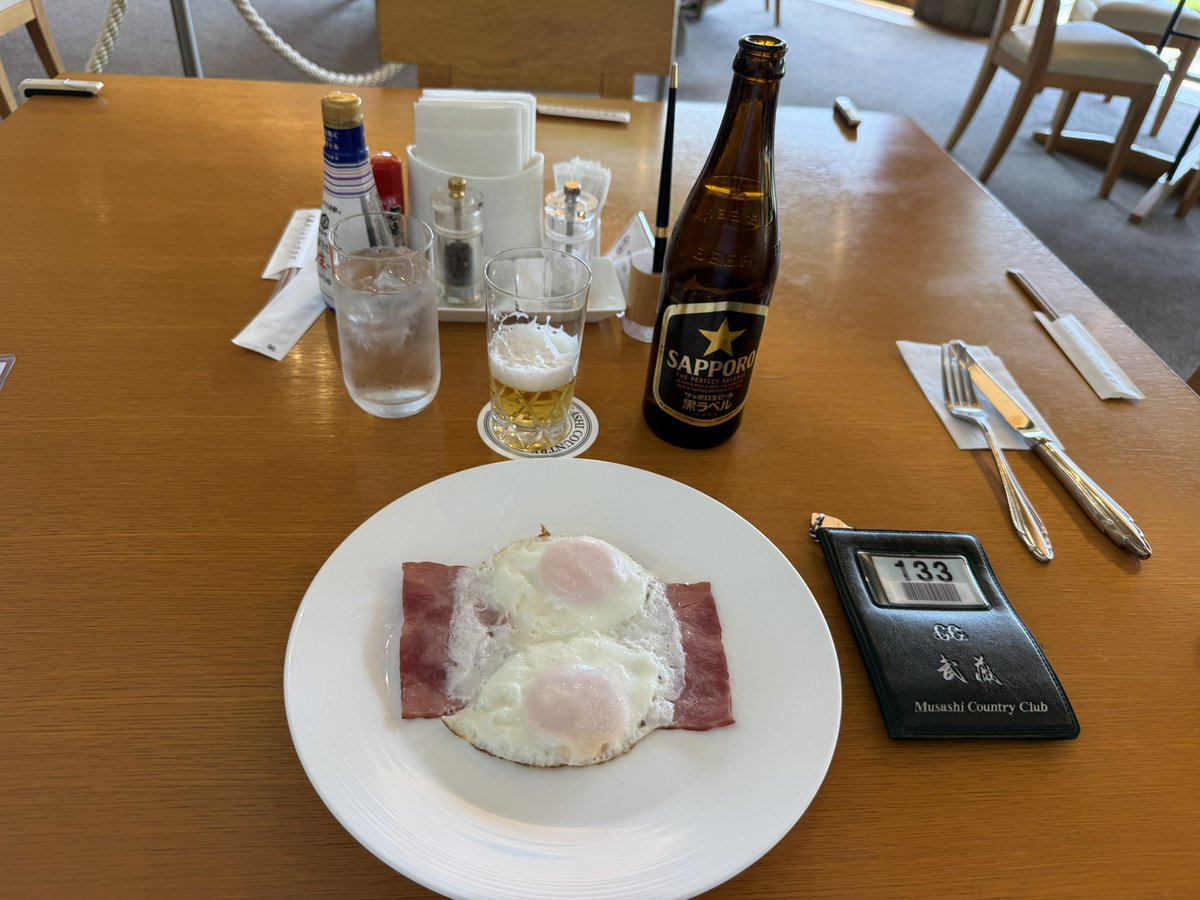 武蔵豊岡に到着！これが今日のマエシン朝食だ！＃golf897  ＃武蔵カントリー豊岡