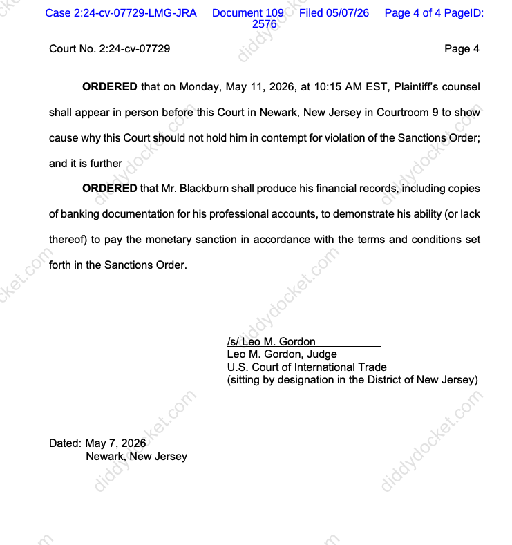 🧑‍⚖️ The Diddy Docket tweet media