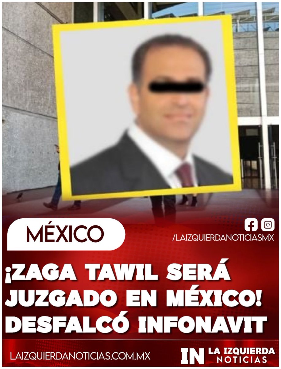 ¡QUE PAGUE! Estados Unidos inició el proceso de deportación del empresario Rafael Zaga Tawil, acusado del fraude monumental por más de 5 mil mdp al Infonavit durante el sexenio de Peña Nieto. El corrupto que saqueó el patrimonio de los trabajadores ya no tendrá más escapatoria: