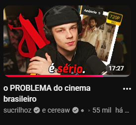 p quem não entende muito ou quer algumas recomendações, tem esses vídeos que eu fiz recomendando filmes nacionais não tão falados quanto ainda estou aqui, tropa de elite etc e também fiz outro video explicando toda a problematica da regulamentação de streamings no brasil