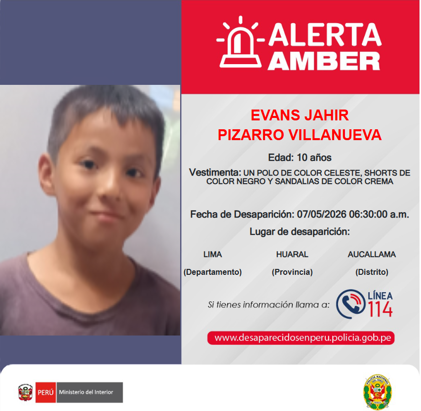 Alerta Amber PNP tweet media