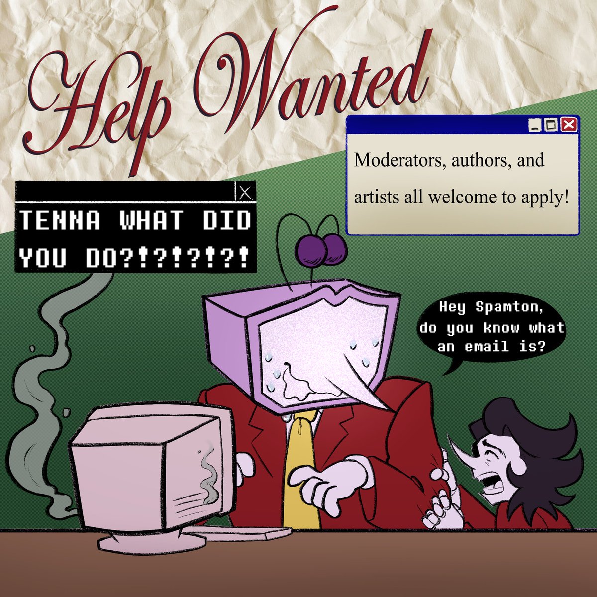 LCActionZine's tweet photo. Applications are still ongoing until June 1st!!! They've been fixed to send response copies upon request, so feel free to re-apply as well if you'd like to have that for yourself now!
#spamtenna #deltarune https://t.co/TzUJuprBwa