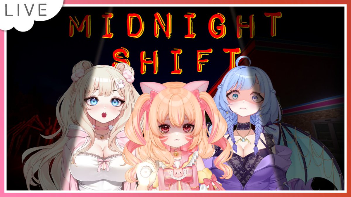 TheSmallOne_EN's tweet photo. Customers! ✦⸝⸝  !! ૮ ˶ᵔ ᵕ ᵔ˶ ა ♡ ↝ Stream Time ♡  LIVE with @creoncrayon and @blondedazeVT playing Shift at Midnight https://t.co/Eql1PTFuQr https://t.co/Mj9og5OoEK