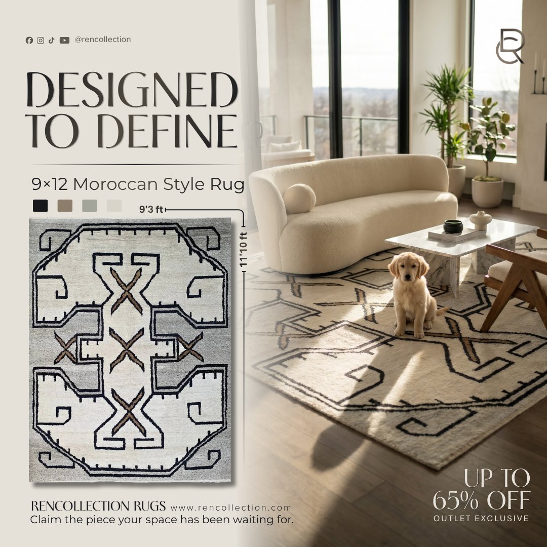 RenCollection's tweet photo. Desert rhythm meets modern Dallas living.
This 9x12 Moroccan Style Rug brings texture, movement, and understated drama—crafted to elevate contemporary spaces with ease. Now in the RenCollection outlet with exclusive savings.
Discover it before it’s gone → https://t.co/uZ4zmbpa9e https://t.co/mEidlOILaR
