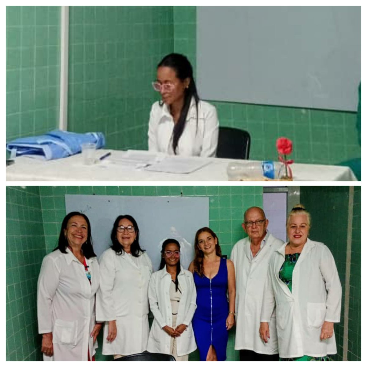 UCM_Cmw's tweet photo. Realiza examen de promoción la Dra. Lissi Lázara Sánchez Jiménez, residente del segundo año de Terapia Intensiva Pediátrica con tribunal de excelencia de nuestra @UCM_Cmw. 
Felicidades para todos.

#UCMCamagüey #PorCamagüeyTodo #CubaPorLaVida #CubaPorLaSalud https://t.co/efJz6OYyXx