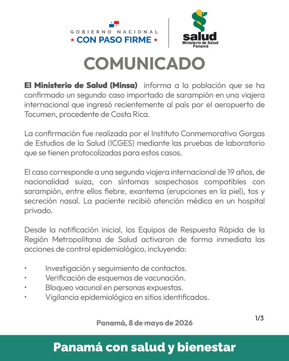Ministerio de Salud de Panamá tweet media