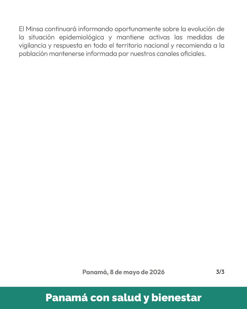 Ministerio de Salud de Panamá tweet media