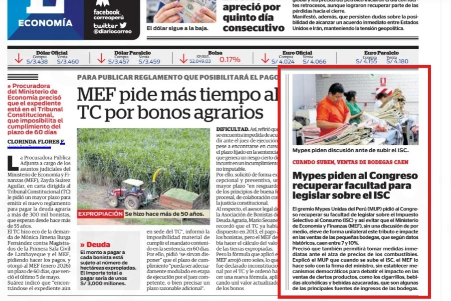 Si las ventas de las bodegas caen cada vez que sube el ISC, entonces claramente el impacto económico sí llega al ciudadano común. <a href="/salhuanacavides/">Eduardo Salhuana Cavides</a> #PeruConLasMypes