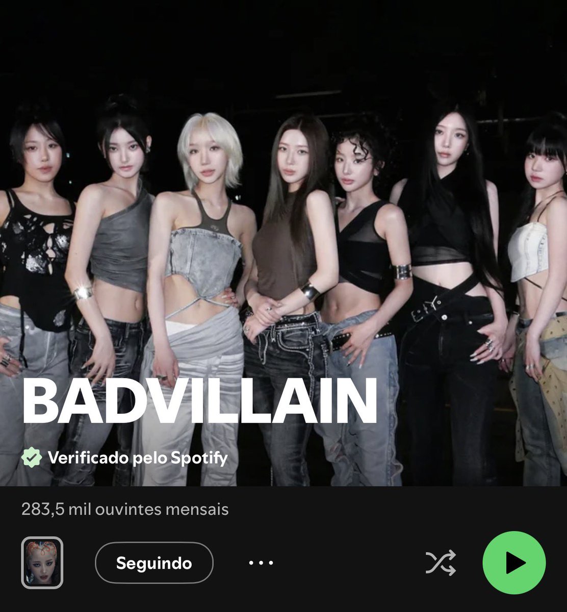 BADVILLAIN foi verificado no Spotify com o selo ANTI-IA nas músicas.

Mas também gente, usar IA em 6 músicas também não da!

#BADVILLAIN #배드빌런