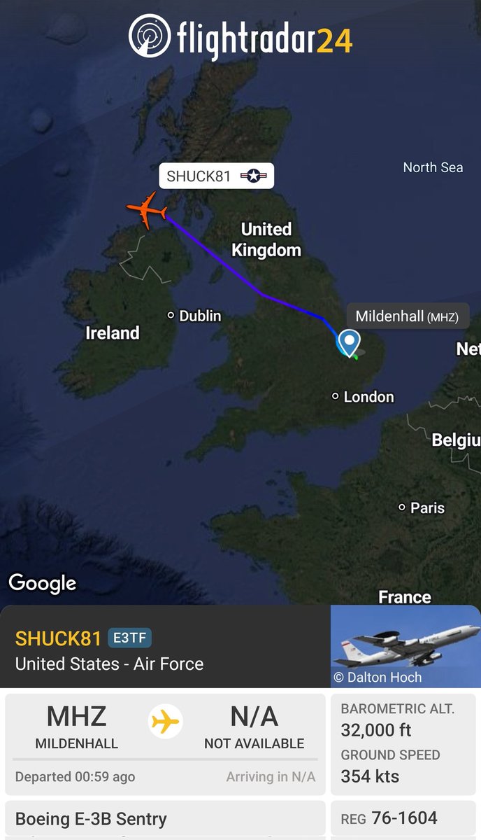sipjack1776's tweet photo. E-3B Sentry ๐บ๐ฒ
#AE11DB/76-1604/SHUCK81
Departs RAF Mildenhall, likely headed back to home base Tinker.
Aircraft arrived at Ramstein out of Prince Sultan 07 May and landed at Mildenhall out of Ramstein earlier today.
@Borrowed7Time @steffanwatkins @blackswanadria https://t.co/eUJ2dQu5WL