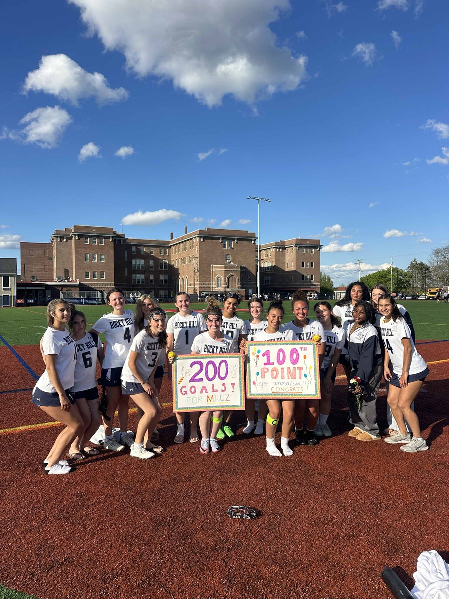 rhcdmariners's tweet photo. Congrats to Madelyn R. '26 on her 200th career goal! Shout out to Annalisa G. '27 on her 100th career point! 

Keep it up @RockyHillCD Mariners! The Girls Varsity Lacrosse @SENE_Sports playoffs start on Monday! #TheMarinerWay @NELaxJournal @egreenwichnews  @NEPSAC @LaxRising https://t.co/fxxRrdUfiL