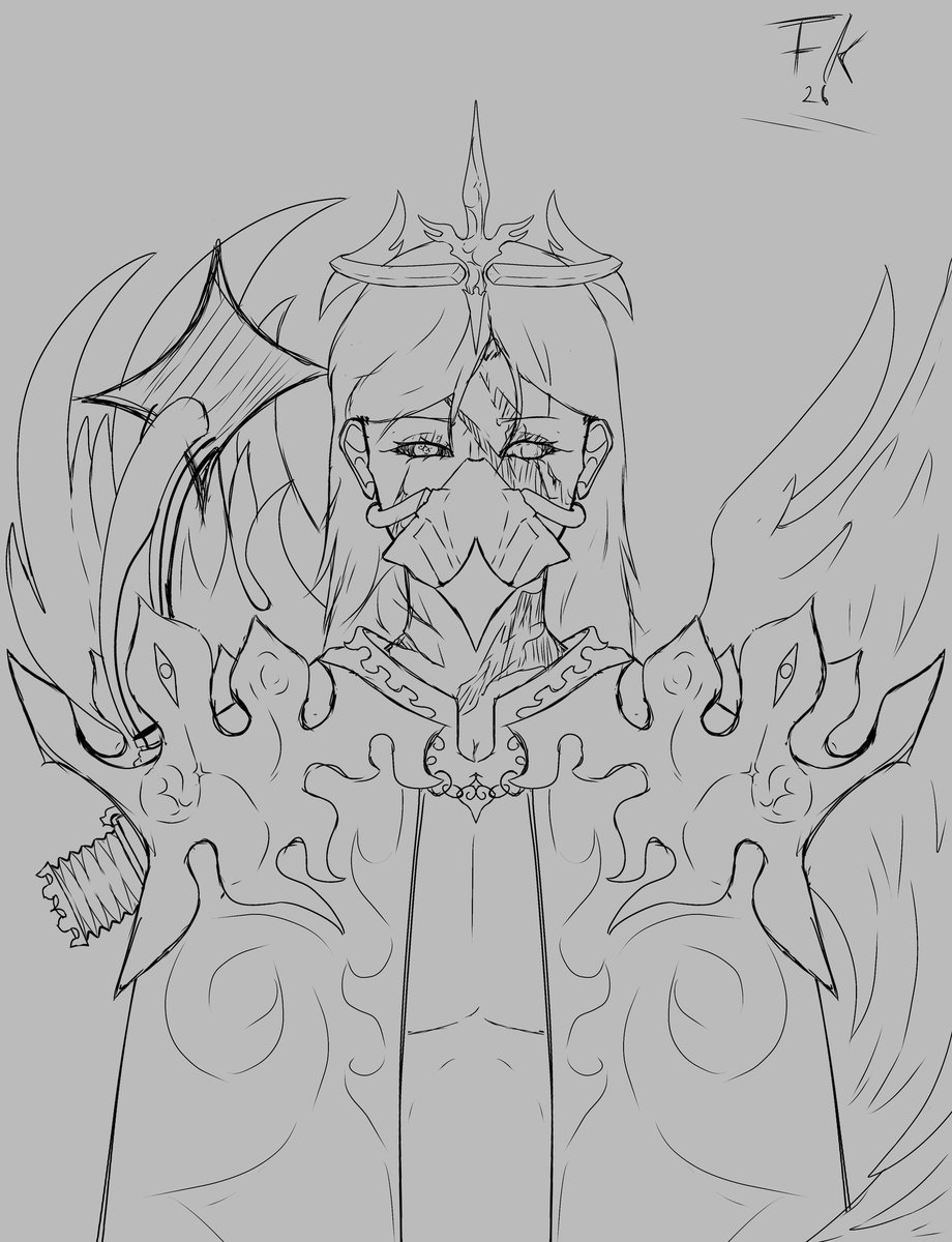 FALL3NKINGS's tweet photo. Been gettin back into genshin so here's a design for the heavenly principles :3 https://t.co/bizrTCrnj3