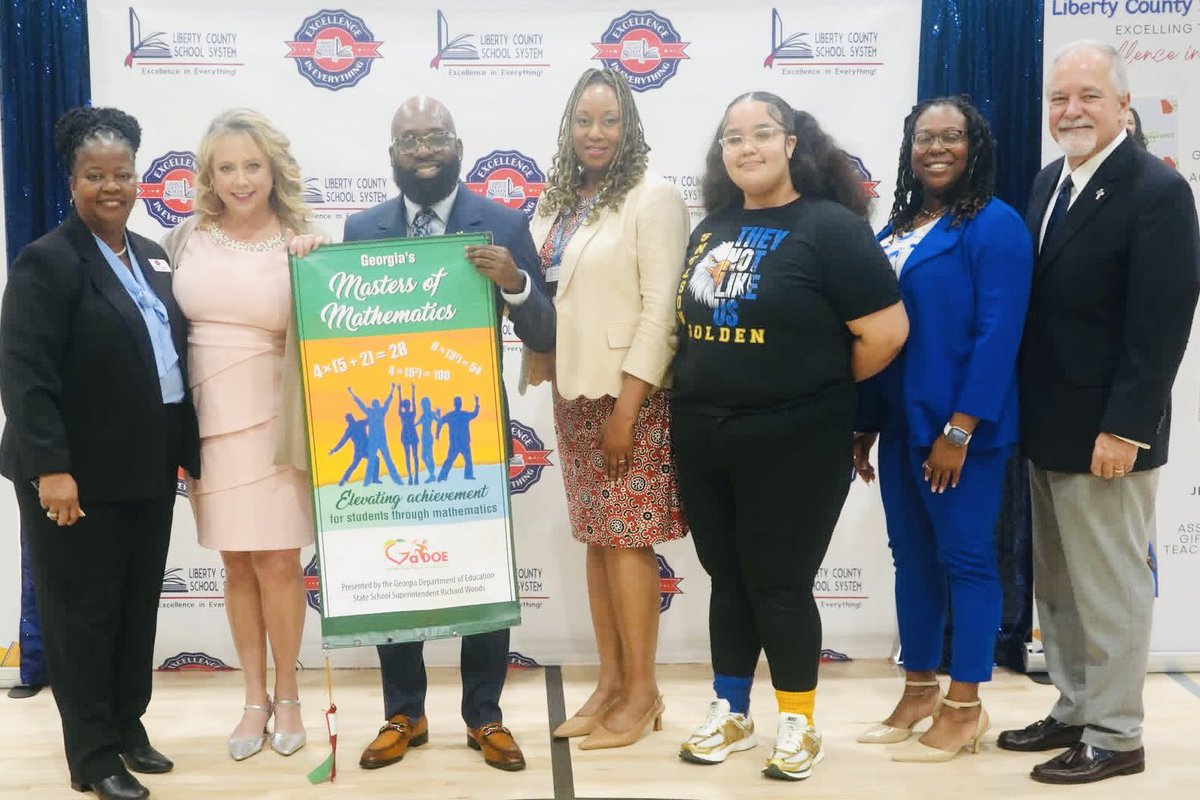 akjohnsonEdS's tweet photo. My school, @SGTheBestNest, received a Math Achievement Award today from the state of Georgia! Our Algebra students are amongst the top in the state! Proud Principal!💪🏾 https://t.co/oqGdkaKJ87