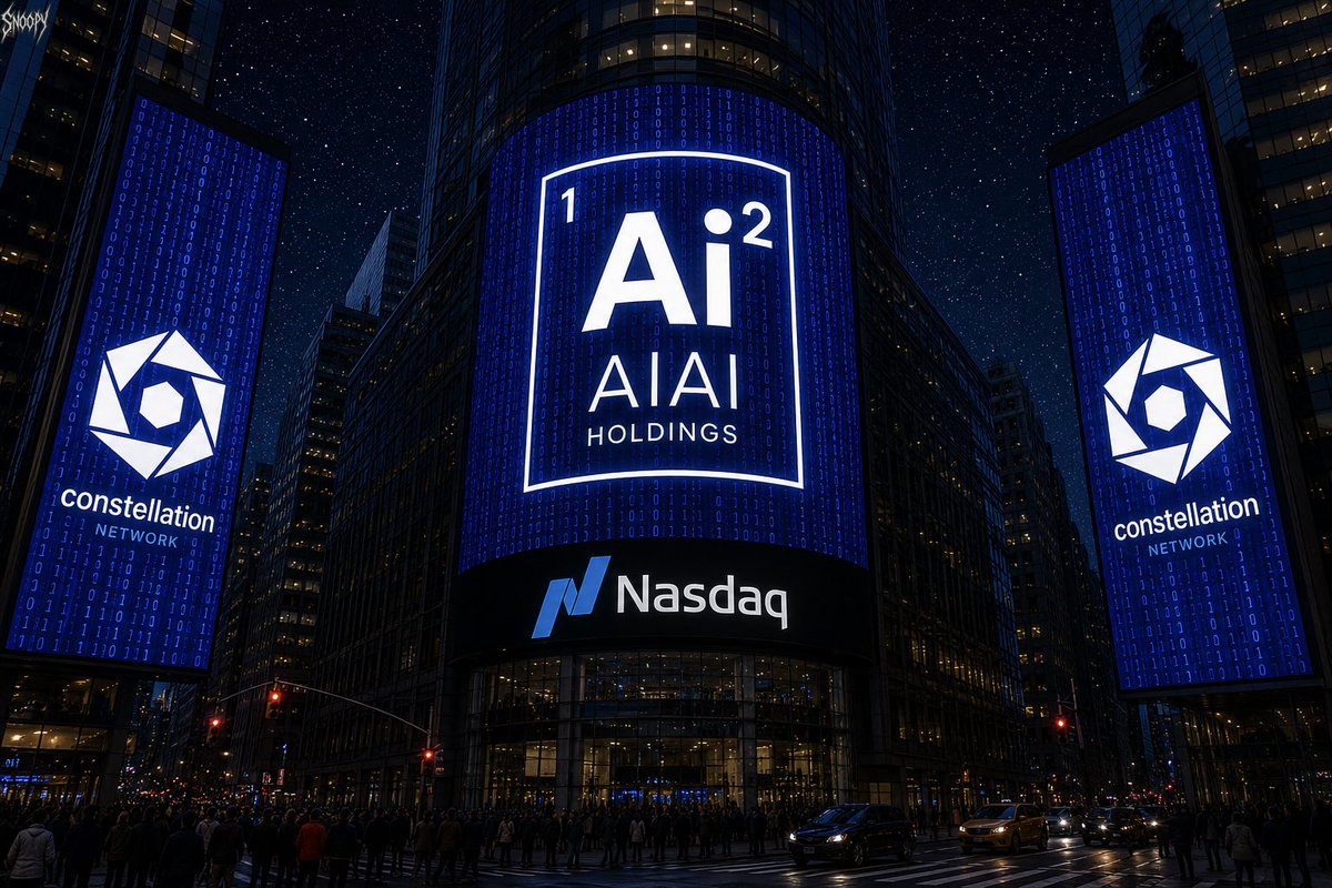 The AI² (AIAI Holding Inc.) acquisition of <a href="/Conste11ation/">Constellation²</a> and the <a href="/Nasdaq/">Nasdaq</a> listing of $AIAI creates a structure that is extremely uncommon within blockchain and AI infrastructure.

What makes this unique is not simply that a public company is connected to crypto.

It is that a