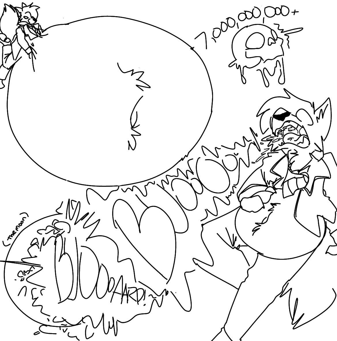 ScargillFox's tweet photo. BUUUUUUUUUUUOOOOOOOOOOOOOOAAAAAAAAAAAAAAAAAAAAARRRP~!!!!

Mmmm... whoops... your planet's gone now~

But hey... at least I managed to get some nice padding~ <3

Doodled by @Ventedussynyy https://t.co/DvGIoVrDdc