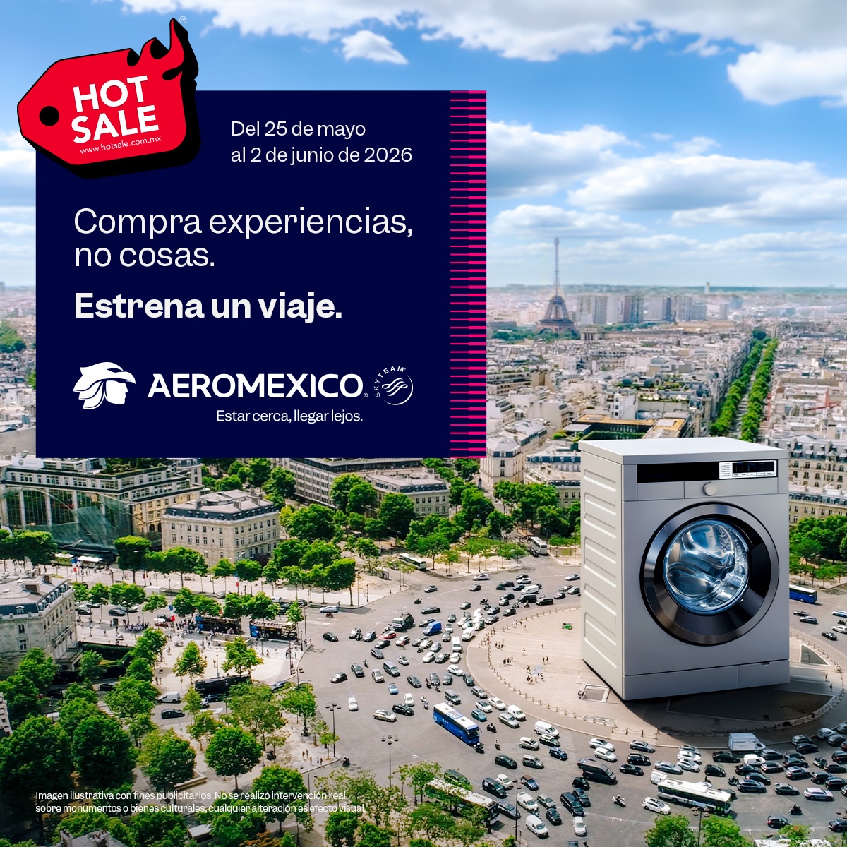 Aeromexico's tweet photo. Prepárate para descubrir nuevos lugares, el HOT SALE® está por comenzar.