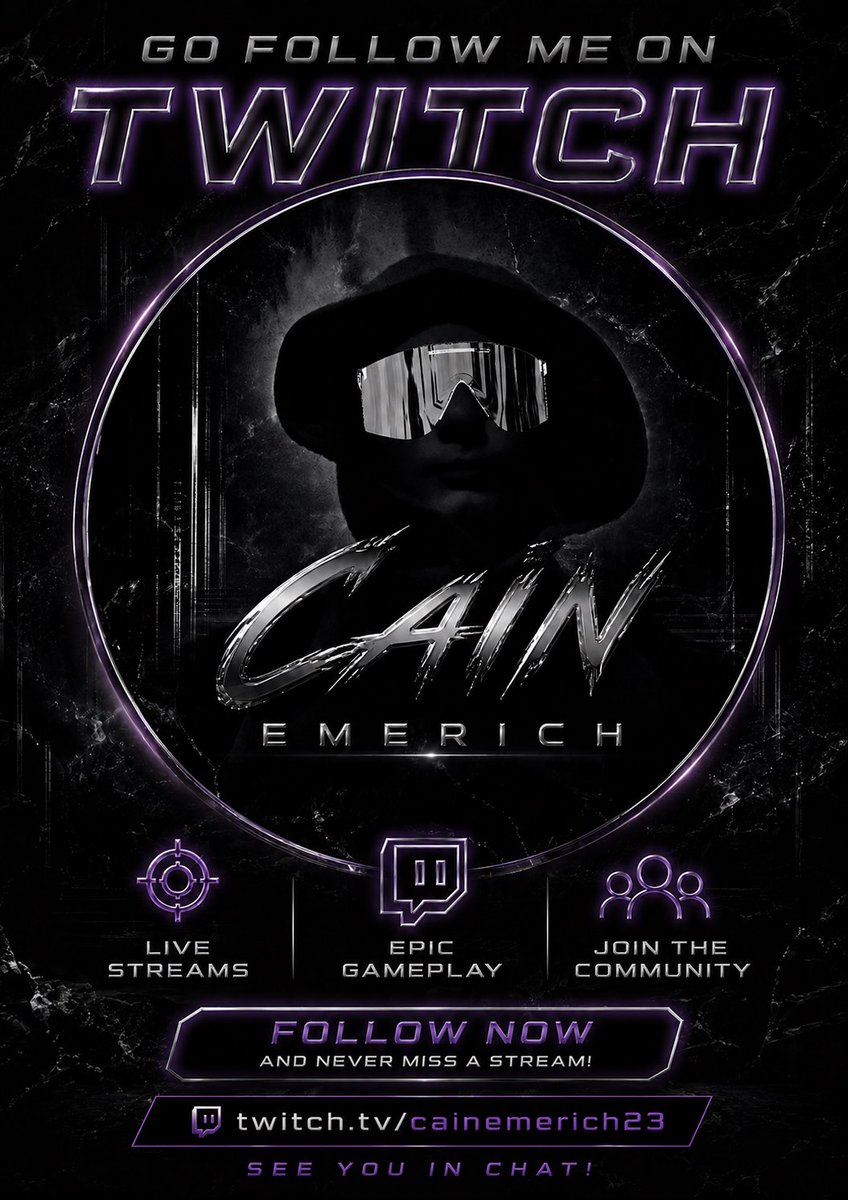 CainEmerich's tweet photo. Go Follow Now! #twitch #twitchstreamer https://t.co/VkOvP5d7Zy