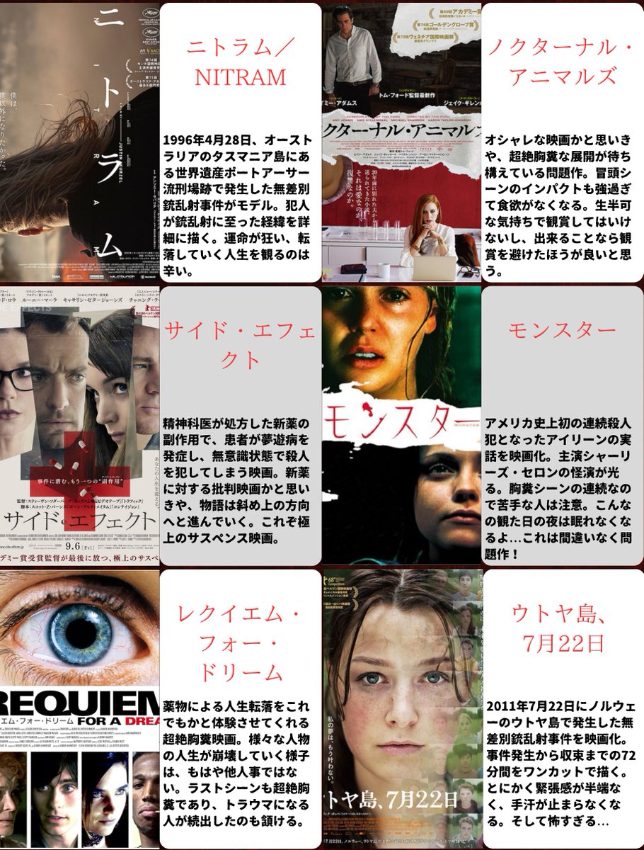 nyanko_movies's tweet photo. 【あまりに重すぎて、覚悟を決めないと観賞できない映画】6選 https://t.co/y6pZUQ8q59