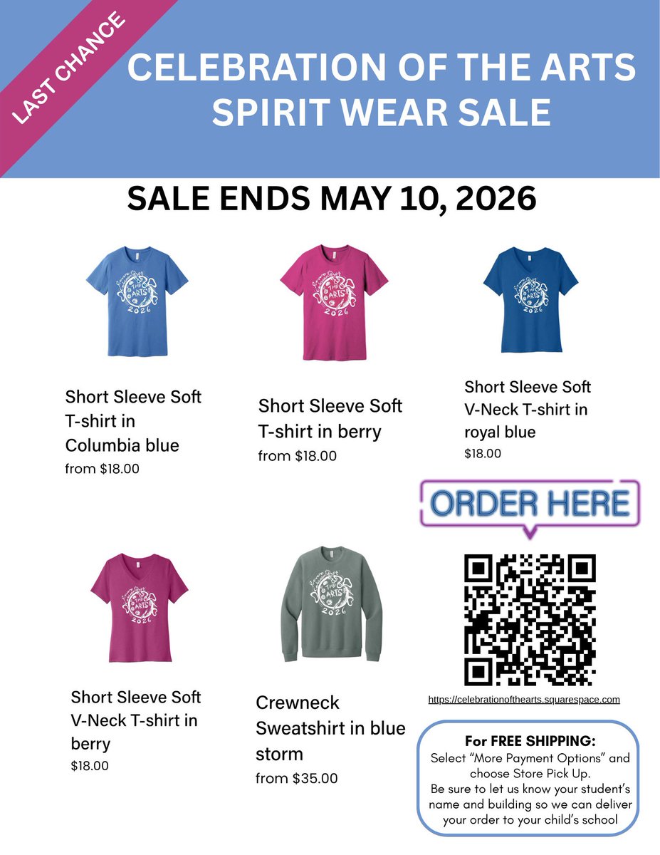 RevereCOA's tweet photo. The 2026 Revere Celebration of Arts show may be over, but it can live on with you forever! Get your authentic COA merch now! 
@Revere_HS_PTSA @RevereLocal 
@bath_pta 
@revere_ms_pta 
@Dr_Oberhauser https://t.co/SHFIeLhcZ6