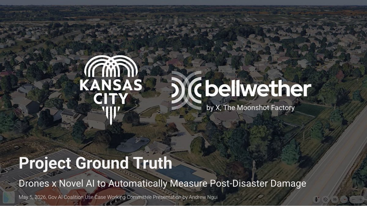 AndrewNgui's tweet photo. Earlier this week, we shared how the City of Kansas City, MO, &amp; Bellwether at X, The Moonshot Factory, have leveraged AI to advance FEMA preliminary damage assessment. Here's the recap in case you missed it… https://t.co/HCN3BzhQgA
#emergencymanagement #ai #innovation #strategy https://t.co/85mRjI4LkQ