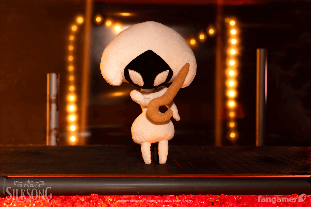 Fangamer's tweet photo. The Lace plush is coming back to our official Hollow Knight: Silksong collection soon!   

You can sign up now to be notified when as they're back in stock: https://t.co/fpMRF9pUaa https://t.co/LGZzBdfK8w