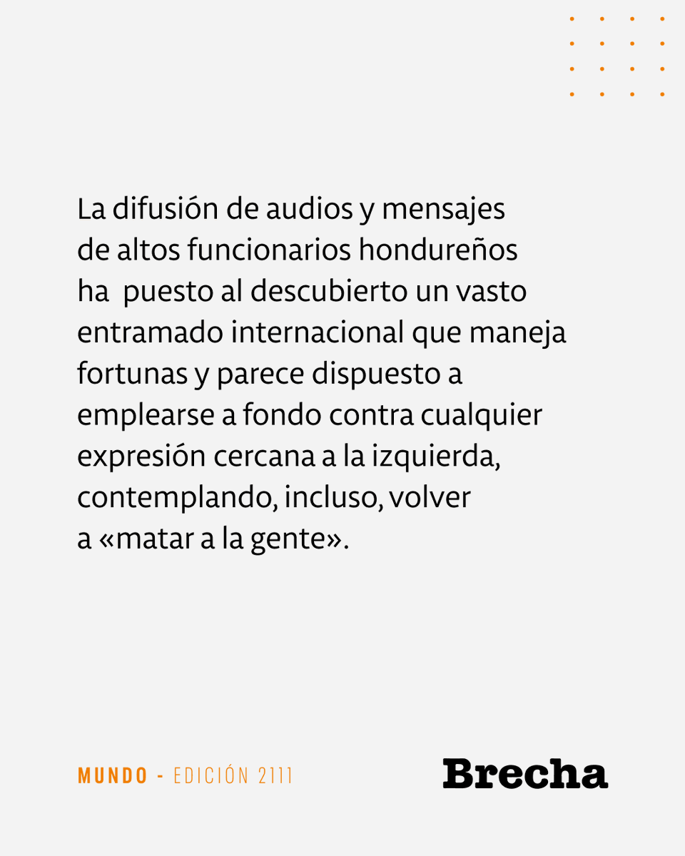 📰 «Si hay que regresar a la represión se va a hacer»

Hondurasgate, un escándalo que apenas comienza

🖋️ Roberto García Ferreira
📸 AFP, Kena Betancur

brecha.uy/si-hay-que-reg…