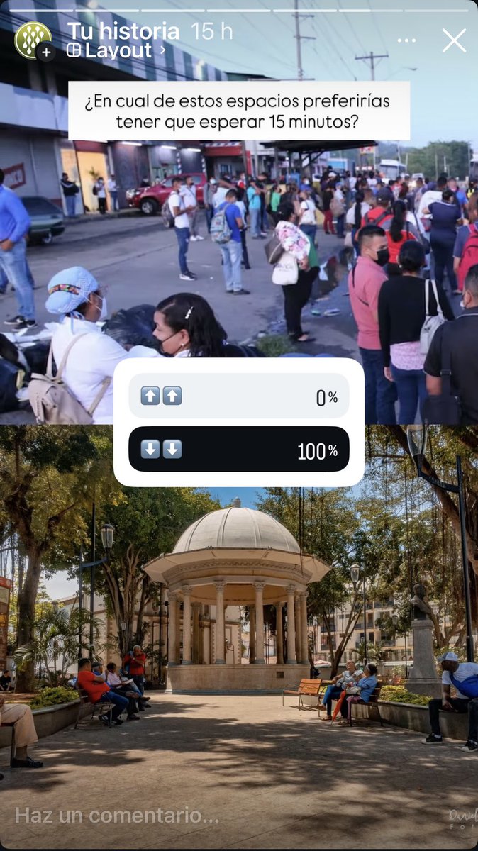 Urban_Sus_Lab's tweet photo. Hicimos esta encuesta en nuestra cuenta de IG y al preguntar donde prefieren estar los ciudadanos, si en el espacio de arriba o en el de abajo de la foto, todos, 100% optaron por la 2da opción. Entonces, ¿por qué seguimos haciendo lo opuesto a lo que la gente necesita y quiere? https://t.co/fcf0pTn7o6