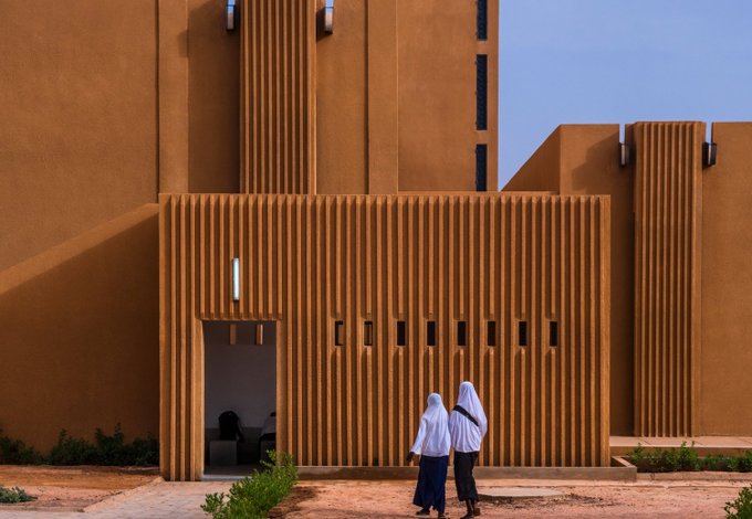 SciFiArchives's tweet photo. Hikma Community Complex by Mariam Issoufou Architects and Studio Chahar in Dandaji, Niger 🇳🇪 https://t.co/e2i0xlNDze