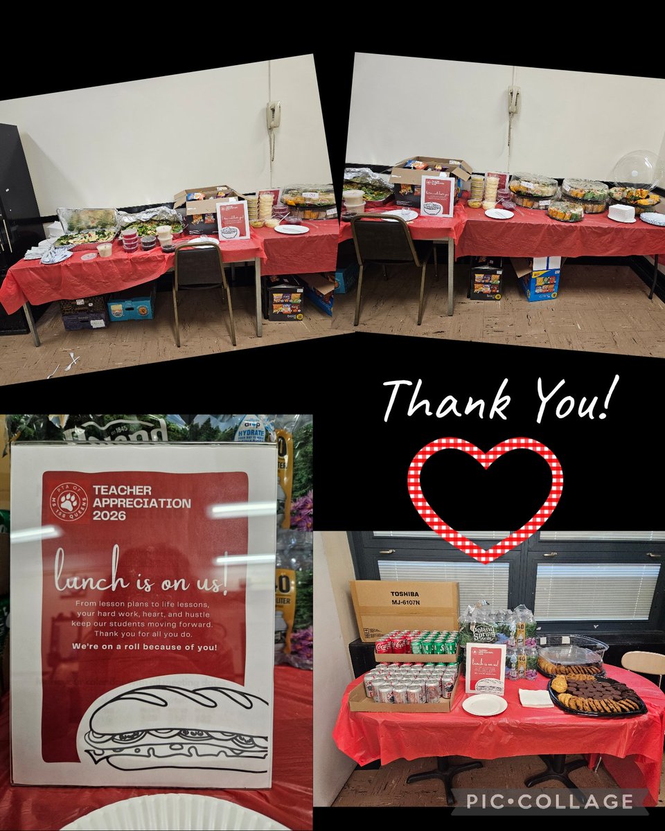 MS158Q's tweet photo. Thank you to our PTA and all the parents who contributed to our Teacher Appreciation Luncheon.  We feel appreciated! https://t.co/ns4KqNLM5V