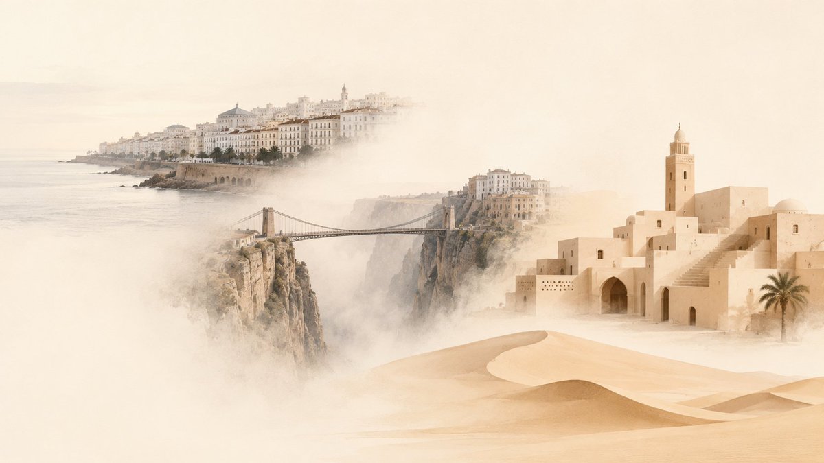 Auth_Algeria's tweet photo. Algiers is atmosphere.
Constantine is vertigo.
Ghardaïa is geometry.
The Sahara is silence. https://t.co/aMnhZt4fRz
