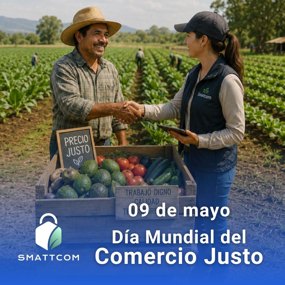 Smattcom's tweet photo. Hoy celebramos el Día Mundial del Comercio Justo haciendo lo que hacemos cada día: conectar a productores y compradores agroalimentarios en condiciones reales, transparentes y seguras.
Porque en Smattcom, el comercio justo no es una fecha en el calendario. Es la razón por la que existimos.
