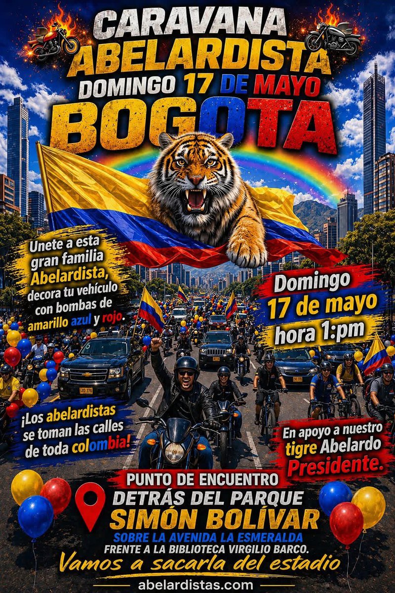 ByViral24's tweet photo. 🔴🇨🇴VAMOS A ROMPERLA DE NUEVO
17 y 24 de MAYO CARAVANA NACIONAL https://t.co/FNQY3BxL5d