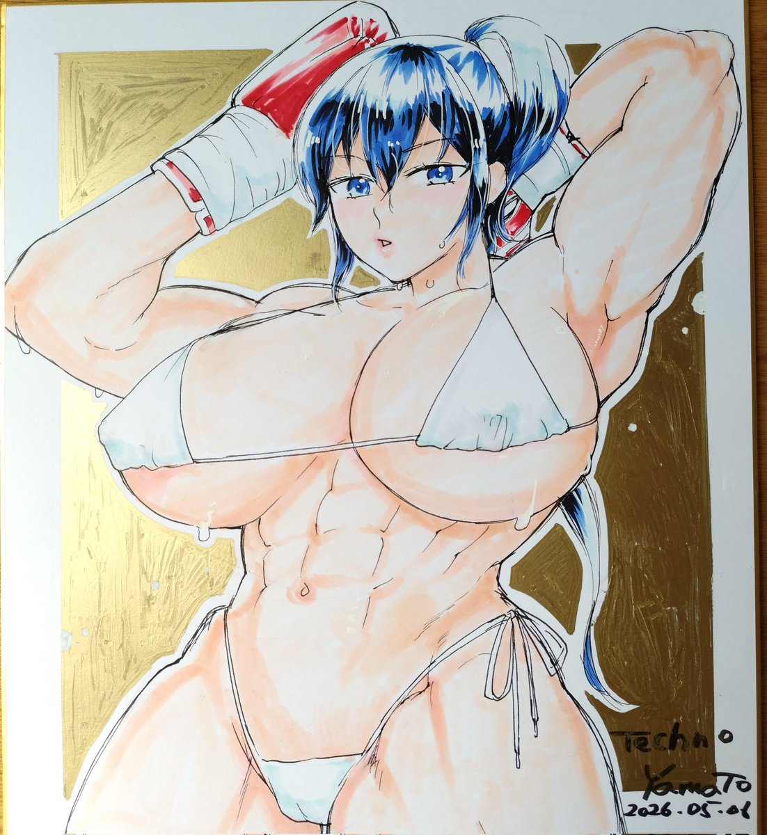 昨日失敗した色紙